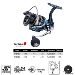 New Tahmar 6000 Carretes Akami|Carretes Spinning